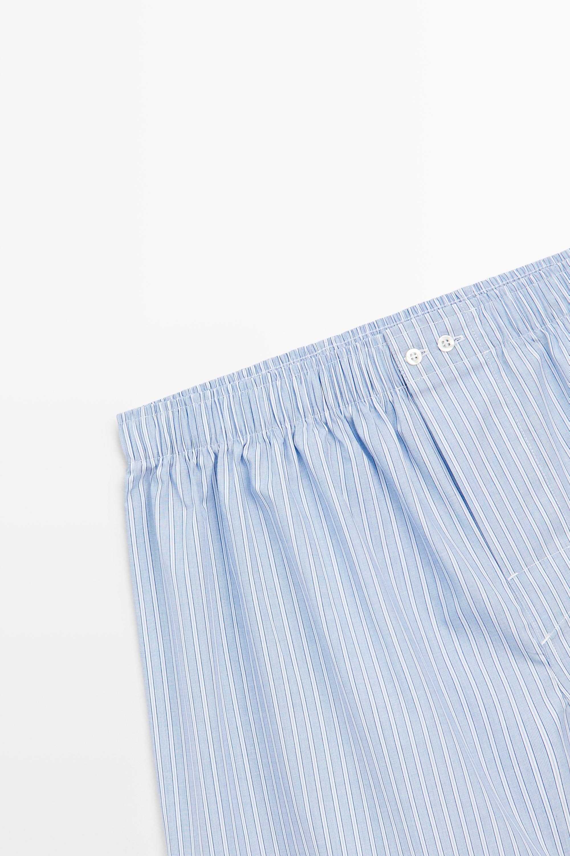 100% cotton striped boxers